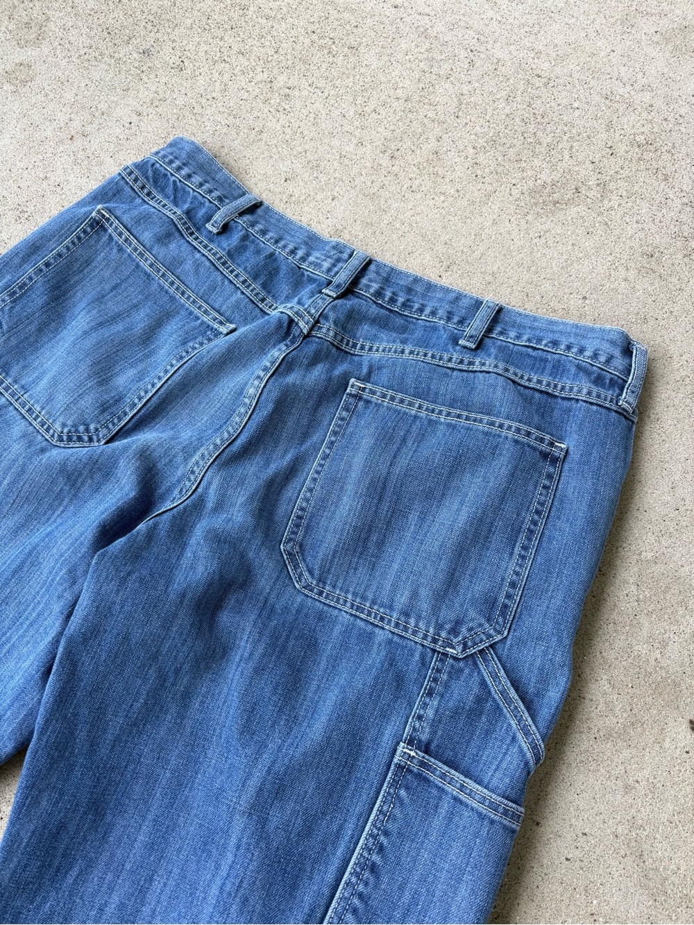Vintage Baggy 2011 Old Navy Baggy Denim Carpenter Shorts Jorts Blue 39 x 11.5 - Picture 3 of 8